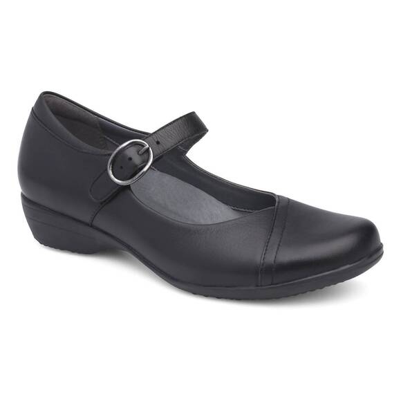 NEW DANSKO women's fawna wide mary jane shoes in black leather